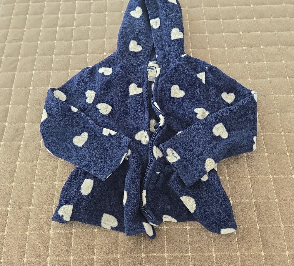 Old Navy Navy Blue Heart Hoodie for Kids